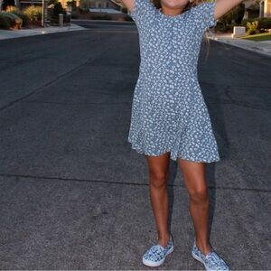 Kids blue floral dress